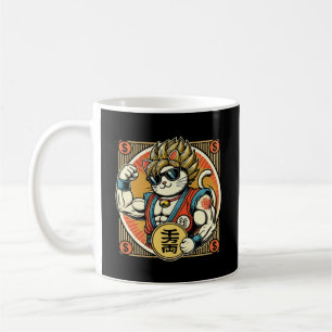 Caneca De Café Anime Vintage Maneki Neko Lucky Cat, Dinheiro de S
