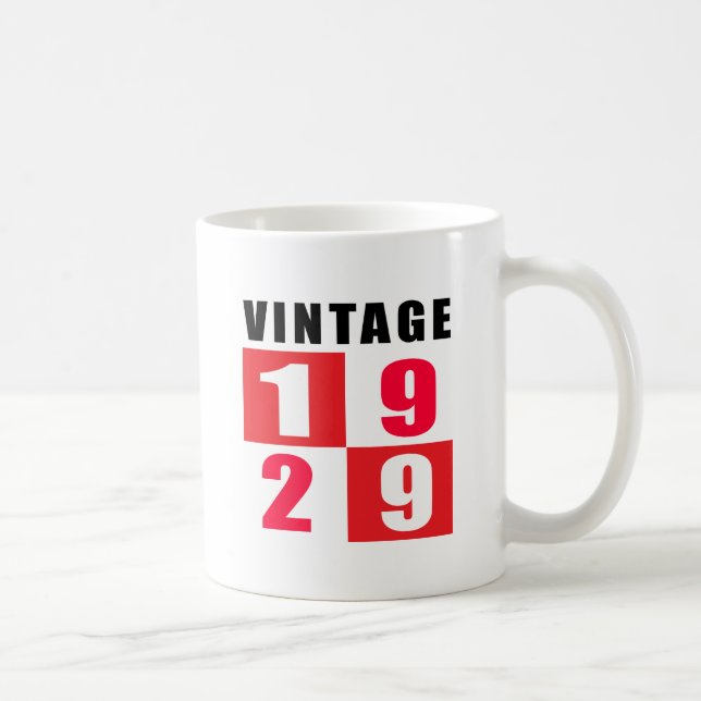 Caneca De Café Aniversário 1929 do vintage (Direita)
