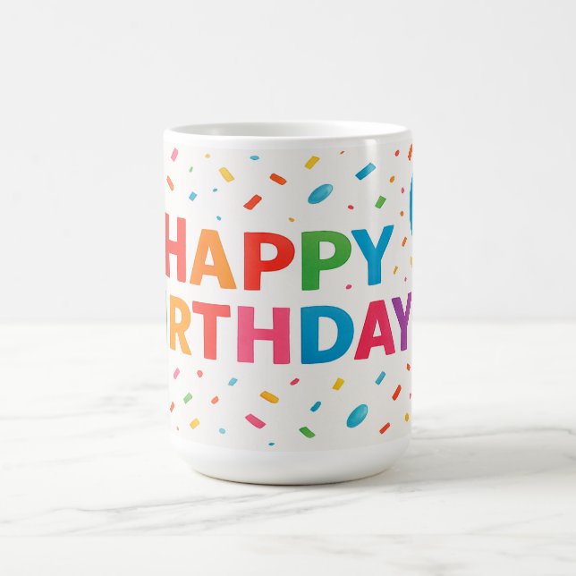 Caneca De Café Aniversário Bash: Confetti Edition (Centro)