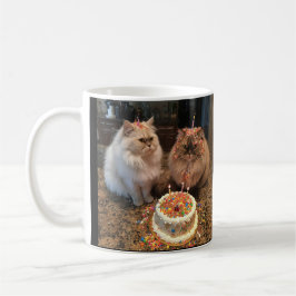 Caneca De Café Aniversário Cat Mug Vamos celebrar com um Gatinho 