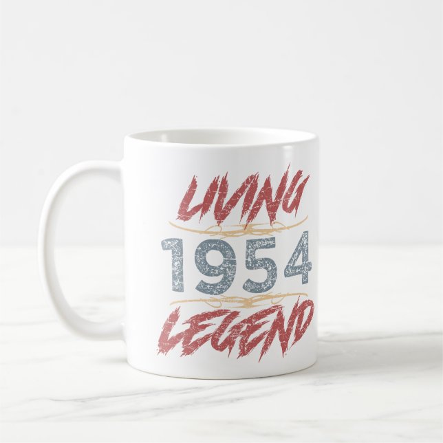 Caneca De Café Aniversário da 70 de Legenda Viva de 1954 (Esquerda)
