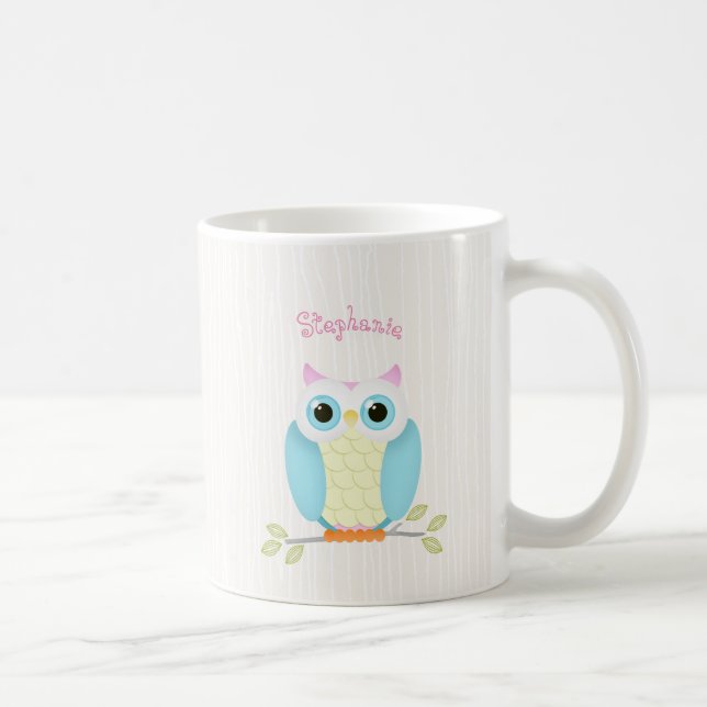 Caneca De Café Aniversário da Coruja Doce (Direita)