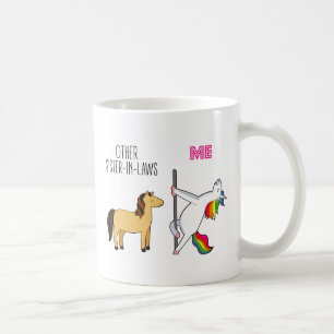 Caneca De Café Aniversário da Cunhada Unicórnio Engraçado