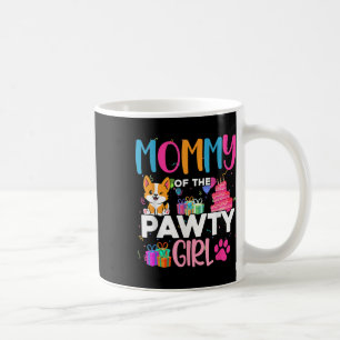 Caneca De Café Aniversário Da Família De Cachorros De Corgi, mamã