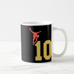 Caneca De Café Aniversário de 10 anos Amantes de Skate Patinador