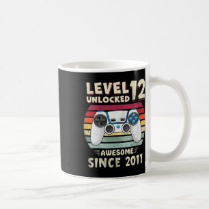 Caneca De Café Aniversário de 11 anos do menino gamer engraçado 1
