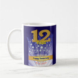 Caneca De Café Aniversário de 12 Anos de Recuperação em Negrito