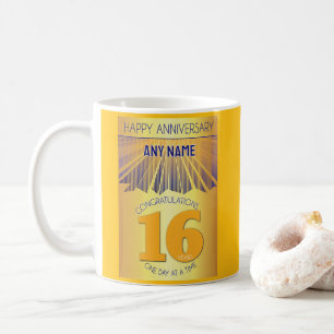 Caneca De Café Aniversário de 16 Anos de Sobriedade 12 Passos d