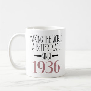 Caneca De Café Aniversário de 1936 Mulheres de 90 anos Avó
