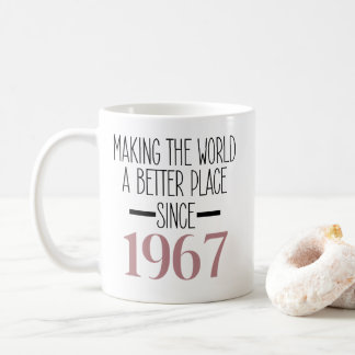 Caneca De Café Aniversário de 1967 60 60 anos Mulher Bisavó