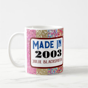 Caneca De Café Aniversário de 2003 aniversário de 21 anos de 21 a