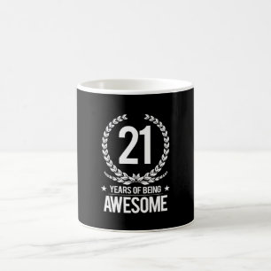 Caneca De Café Aniversário de 21 anos (21 anos de ser