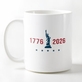 Caneca De Café Aniversário de 250 anos Liberdade 1776 2026 Patrió