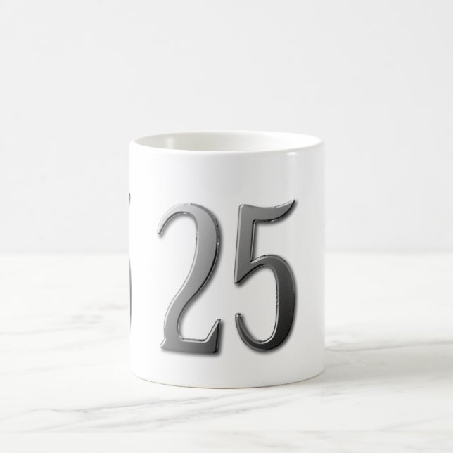 Caneca De Café Aniversário de 25 25 (Centro)