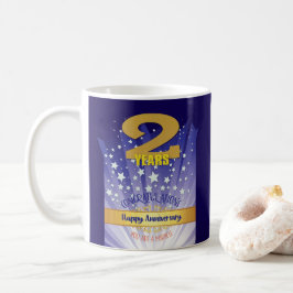 Caneca De Café Aniversário de 2 Anos de Recuperação Personalizada