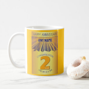 Caneca De Café Aniversário de 2 Anos de Sobriedade Etapa 12 Rai