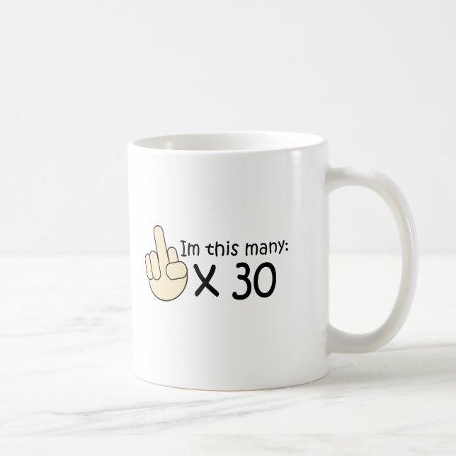 Caneca De Café Aniversário de 30 anos (Direita)