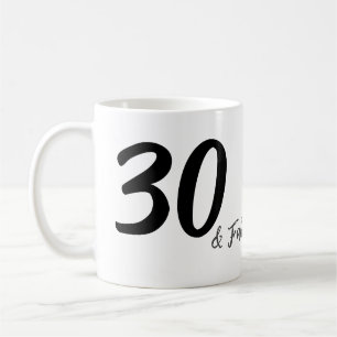 Caneca De Café aniversário de 30 anos adicionar nome data ano neg