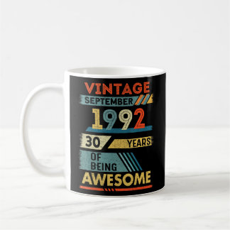 Caneca De Café aniversário de 30 anos de 30 anos Vintage setembro