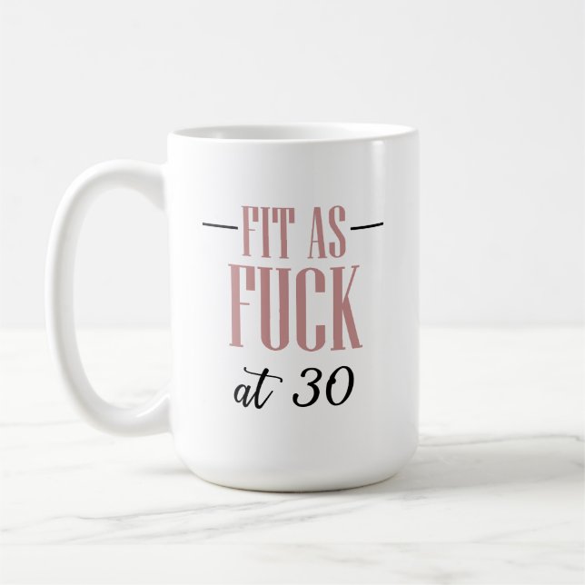 Caneca De Café aniversário de 30 anos Mug | Ajustado em 30 (Esquerda)