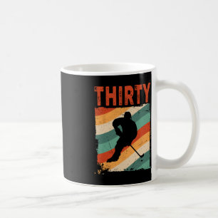 Caneca De Café aniversário de 30 anos Retro Hóquei No Gelo De 30 