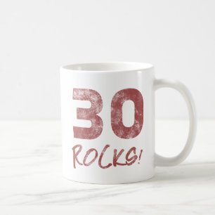 Caneca De Café aniversário de 30 anos Rocks
