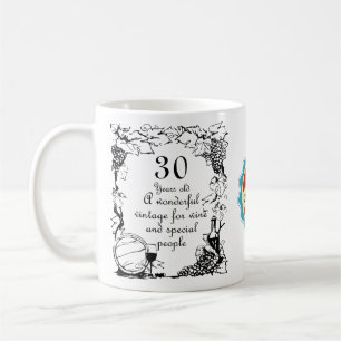 Caneca De Café aniversário de 30 anos Vintage de 30 anos persona