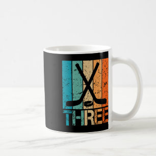 Caneca De Café Aniversário de 3 anos de hóquei Menino Menina 3 an