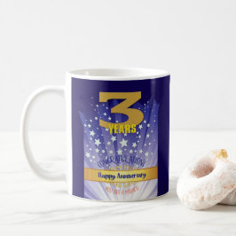 Caneca De Café Aniversário de 3 Anos de Recuperação Numeral Negri
