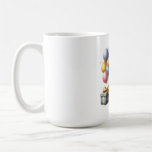 Caneca De Café Aniversário de 3 anos dourado