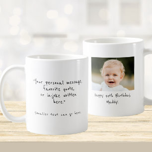 Caneca De Café Aniversário de 40 anos com foto e mensagem persona