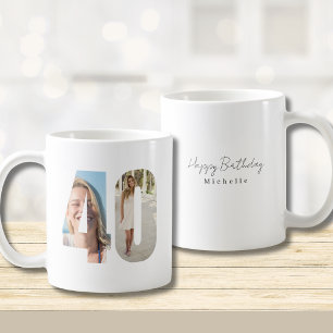 Caneca De Café Aniversário de 40 anos com foto personalizada 