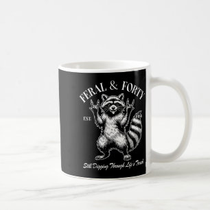 Caneca De Café Aniversário de 40 anos engraçado Est 1986 Feral & 