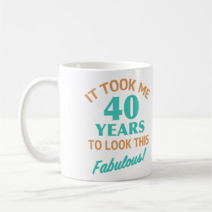 Caneca De Café Aniversário de 40 anos fabuloso