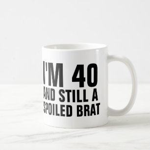 CANECA DE CAFÉ ANIVERSÁRIO DE 40 ANOS FUNNY CAFFEE MUGS, BRAT