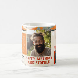 Caneca De Café Aniversário de 40 anos masculino Moderno das cores