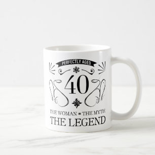 Caneca De Café Aniversário de 40 anos para mulheres