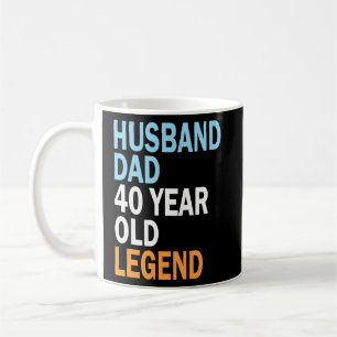 Caneca De Café aniversário de 40 anos Para Pai De 40 Anos Para Ho