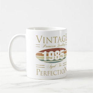 Caneca De Café Aniversário de 40 anos Vintage 1985