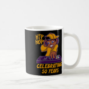 Caneca De Café Aniversário de 50 anos História Negra Dj Dança Rap
