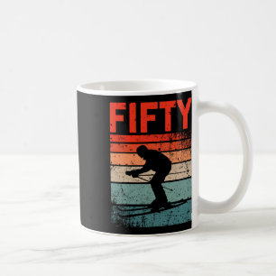 Caneca De Café Aniversário de 50 anos Retro Esqui Esqui 50 anos H