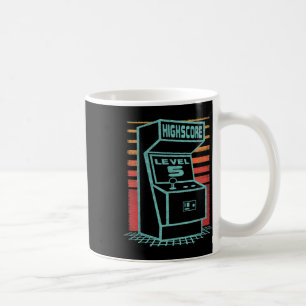 Caneca De Café Aniversário de 5 anos de idade jogador retrô desbl