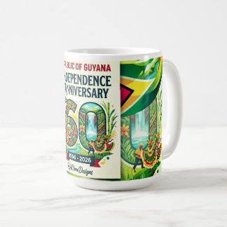 Caneca De Café Aniversário de 60 anos de Independência da Repúbli