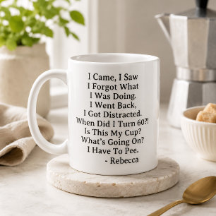 Caneca De Café Aniversário de 60 anos engraçado e personalizado