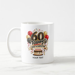 Caneca De Café Aniversário de 60 Anos Engraçado, Maduro ao Perfei