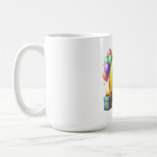 Caneca De Café Aniversário de 6 anos dourado