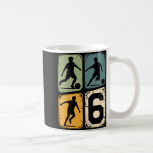 Caneca De Café Aniversário de 6 anos Jogador de Futebol Menino Me