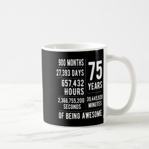 Caneca De Café Aniversário de 75 anos Homens Mulheres Engraçado 7