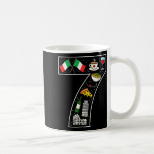 Caneca De Café Aniversário de 7 anos Cultura Italiana Menino de 7
