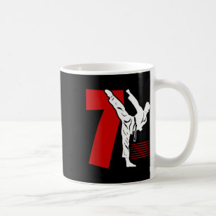 Caneca De Café Aniversário de 7 anos de Karatê Infantil 7 Anos de